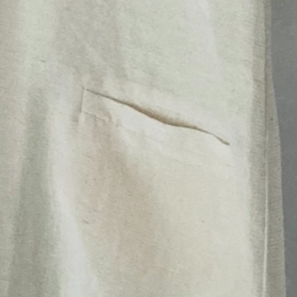 Modaspia Cream Cotton/Linen Dress with Pocket Sz M - Picture 6 of 6